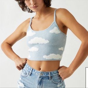 La hearts fuzzy cloud tank top size XS $10
